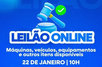 Bens do Município serão leiloados de forma online