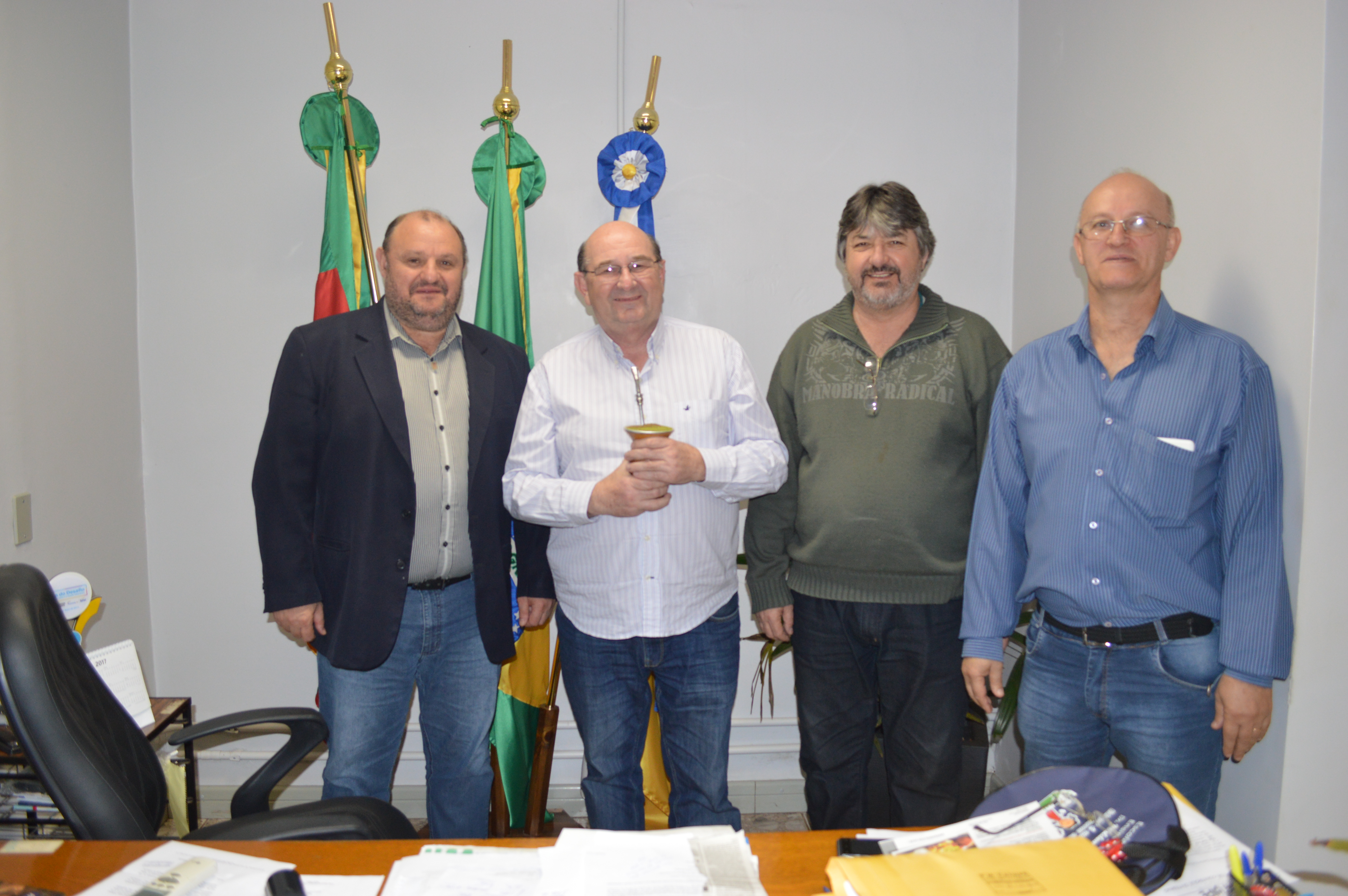 Prefeito Baroni recebeu deputado Aloiso Classmann em seu gabinete