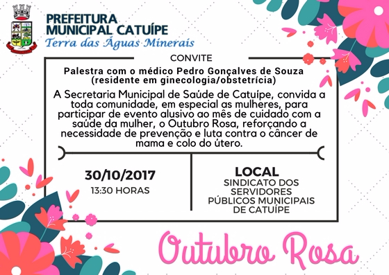 Secretaria de Saúde realiza palestra alusiva ao Outubro Rosa