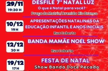 ADMINISTRAÇÃO MUNICIPAL DIVULGA A PROGRAMAÇÃO DO 7º NATAL LUZ DE CATUÍPE