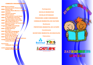 Participe da XIV Feira Municipal do Livro de Catuípe.