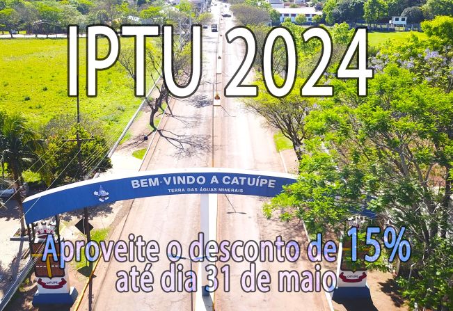 DECRETO Nº.14/2024 REGULAMENTA O PRAZO E AS CONDIÇÕES PARA A ARRECADAÇÃO  DO IMPOSTO SOBRE A PROPRIEDADE PREDIAL E TERRITORIAL URBANA  (IPTU) E TAXA DE COLETA DE LIXO DO ANO DE 2024, E DÁ OUTRAS  PROVIDÊNCIAS.