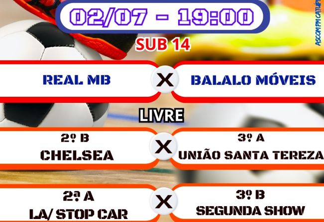 RODADA DO CAMPEONATO MUNICIPAL DE FUTSAL