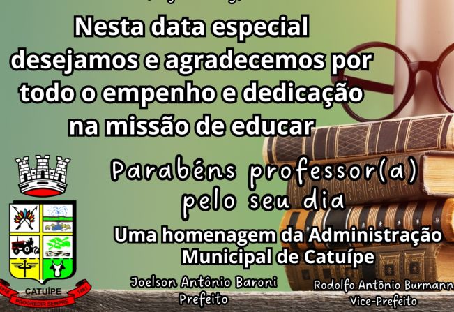 15 DE OUTUBRO, DIA DO PROFESSOR 