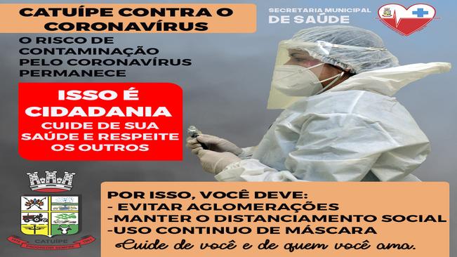 Todo cuidado é pouco contra a Covid-19. Cuide de você e de quem você ama.
